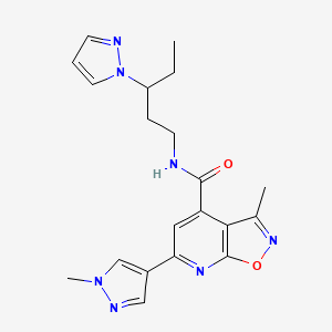 3-methyl-6-(1-methyl-1H-pyrazol-4-yl)-N-[3-(1H-pyrazol-1-yl)pentyl][1,2]oxazolo[5,4-b]pyridine-4-carboxamide