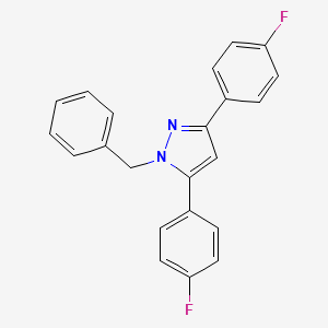 molecular formula C22H16F2N2 B10934366 1-benzyl-3,5-bis(4-fluorophenyl)-1H-pyrazole 