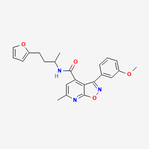 N-[4-(furan-2-yl)butan-2-yl]-3-(3-methoxyphenyl)-6-methyl[1,2]oxazolo[5,4-b]pyridine-4-carboxamide