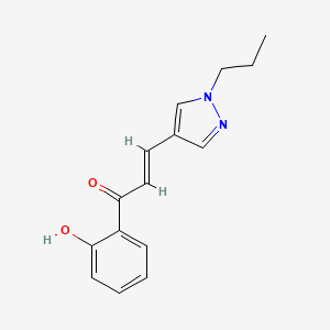 (2E)-1-(2-hydroxyphenyl)-3-(1-propyl-1H-pyrazol-4-yl)prop-2-en-1-one