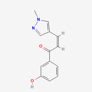 molecular formula C13H12N2O2 B10934397 (2Z)-1-(3-hydroxyphenyl)-3-(1-methyl-1H-pyrazol-4-yl)prop-2-en-1-one 