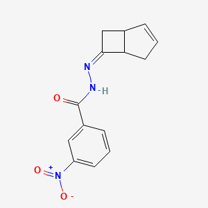 molecular formula C14H13N3O3 B10934431 N'-[(6Z)-bicyclo[3.2.0]hept-2-en-6-ylidene]-3-nitrobenzohydrazide 