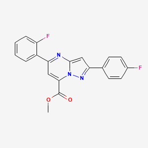 Methyl 5-(2-fluorophenyl)-2-(4-fluorophenyl)pyrazolo[1,5-a]pyrimidine-7-carboxylate