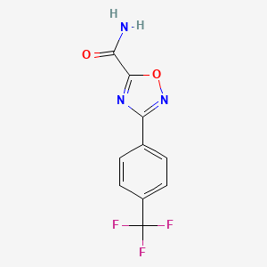 molecular formula C10H6F3N3O2 B10934465 3-[4-(Trifluoromethyl)phenyl]-1,2,4-oxadiazole-5-carboxamide 