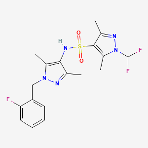 1-(difluoromethyl)-N-[1-(2-fluorobenzyl)-3,5-dimethyl-1H-pyrazol-4-yl]-3,5-dimethyl-1H-pyrazole-4-sulfonamide