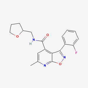 3-(2-fluorophenyl)-6-methyl-N-(tetrahydrofuran-2-ylmethyl)[1,2]oxazolo[5,4-b]pyridine-4-carboxamide