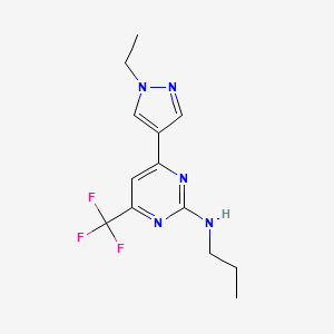 4-(1-ethyl-1H-pyrazol-4-yl)-N-propyl-6-(trifluoromethyl)pyrimidin-2-amine