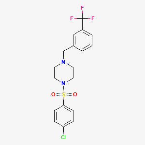 1-[(4-Chlorophenyl)sulfonyl]-4-[3-(trifluoromethyl)benzyl]piperazine