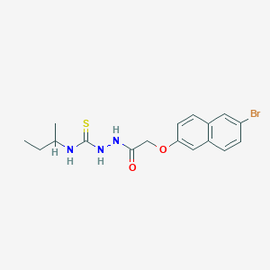 molecular formula C17H20BrN3O2S B10934638 2-{[(6-bromonaphthalen-2-yl)oxy]acetyl}-N-(butan-2-yl)hydrazinecarbothioamide 