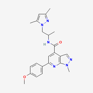 N-[1-(3,5-dimethyl-1H-pyrazol-1-yl)propan-2-yl]-6-(4-methoxyphenyl)-1-methyl-1H-pyrazolo[3,4-b]pyridine-4-carboxamide