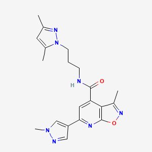 N-[3-(3,5-dimethyl-1H-pyrazol-1-yl)propyl]-3-methyl-6-(1-methyl-1H-pyrazol-4-yl)[1,2]oxazolo[5,4-b]pyridine-4-carboxamide