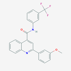 molecular formula C24H17F3N2O2 B10934722 2-(3-methoxyphenyl)-N-[3-(trifluoromethyl)phenyl]quinoline-4-carboxamide 