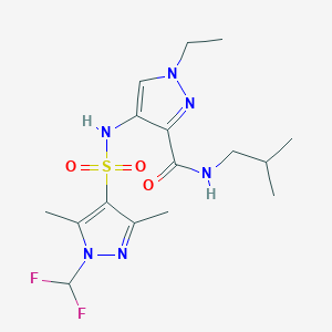 4-({[1-(difluoromethyl)-3,5-dimethyl-1H-pyrazol-4-yl]sulfonyl}amino)-1-ethyl-N-(2-methylpropyl)-1H-pyrazole-3-carboxamide