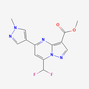 molecular formula C13H11F2N5O2 B10934784 methyl 7-(difluoromethyl)-5-(1-methyl-1H-pyrazol-4-yl)pyrazolo[1,5-a]pyrimidine-3-carboxylate 