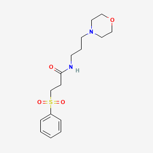 N-[3-(morpholin-4-yl)propyl]-3-(phenylsulfonyl)propanamide