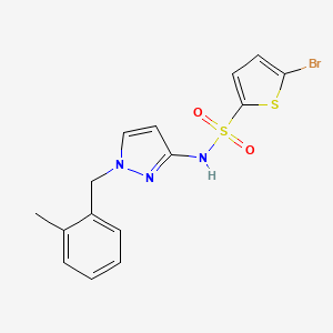 molecular formula C15H14BrN3O2S2 B10934798 5-bromo-N-[1-(2-methylbenzyl)-1H-pyrazol-3-yl]thiophene-2-sulfonamide 