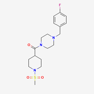 molecular formula C18H26FN3O3S B10934813 [4-(4-Fluorobenzyl)piperazin-1-yl][1-(methylsulfonyl)piperidin-4-yl]methanone 