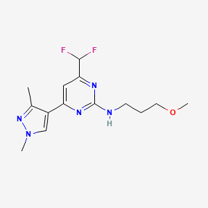 4-(difluoromethyl)-6-(1,3-dimethyl-1H-pyrazol-4-yl)-N-(3-methoxypropyl)pyrimidin-2-amine