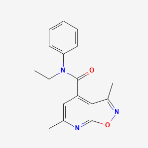 molecular formula C17H17N3O2 B10934833 N-ethyl-3,6-dimethyl-N-phenyl[1,2]oxazolo[5,4-b]pyridine-4-carboxamide 