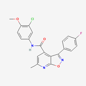 N-(3-chloro-4-methoxyphenyl)-3-(4-fluorophenyl)-6-methyl[1,2]oxazolo[5,4-b]pyridine-4-carboxamide