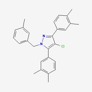 4-chloro-3,5-bis(3,4-dimethylphenyl)-1-(3-methylbenzyl)-1H-pyrazole