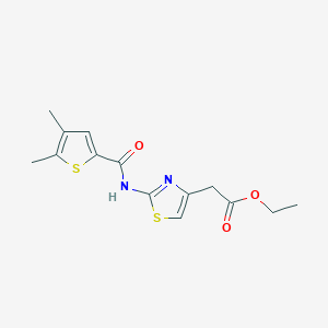 molecular formula C14H16N2O3S2 B10934879 Ethyl (2-{[(4,5-dimethylthiophen-2-yl)carbonyl]amino}-1,3-thiazol-4-yl)acetate 