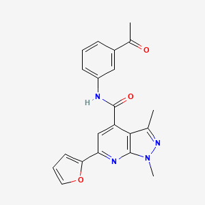 N-(3-acetylphenyl)-6-(furan-2-yl)-1,3-dimethyl-1H-pyrazolo[3,4-b]pyridine-4-carboxamide