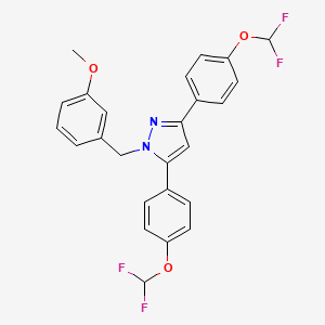 3,5-bis[4-(difluoromethoxy)phenyl]-1-(3-methoxybenzyl)-1H-pyrazole