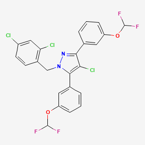 4-chloro-1-(2,4-dichlorobenzyl)-3,5-bis[3-(difluoromethoxy)phenyl]-1H-pyrazole