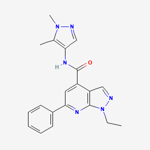 N-(1,5-dimethyl-1H-pyrazol-4-yl)-1-ethyl-6-phenyl-1H-pyrazolo[3,4-b]pyridine-4-carboxamide