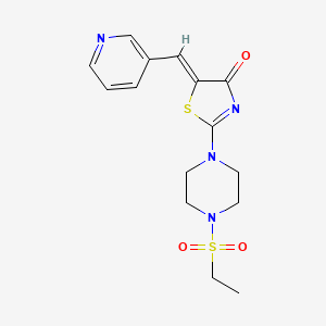 (5Z)-2-[4-(ethylsulfonyl)piperazin-1-yl]-5-(pyridin-3-ylmethylidene)-1,3-thiazol-4(5H)-one