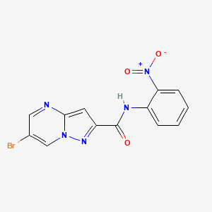 6-bromo-N-(2-nitrophenyl)pyrazolo[1,5-a]pyrimidine-2-carboxamide