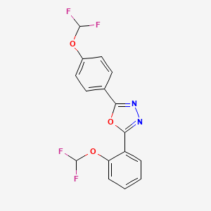 2-[2-(Difluoromethoxy)phenyl]-5-[4-(difluoromethoxy)phenyl]-1,3,4-oxadiazole