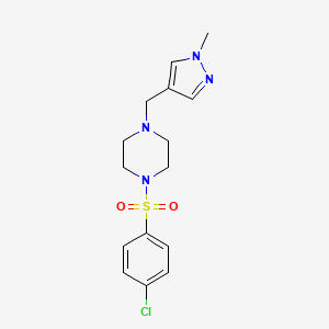 1-[(4-chlorophenyl)sulfonyl]-4-[(1-methyl-1H-pyrazol-4-yl)methyl]piperazine