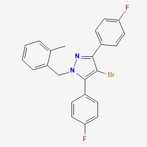 4-bromo-3,5-bis(4-fluorophenyl)-1-(2-methylbenzyl)-1H-pyrazole