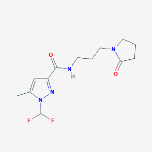 1-(difluoromethyl)-5-methyl-N-[3-(2-oxopyrrolidin-1-yl)propyl]-1H-pyrazole-3-carboxamide