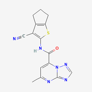 N-(3-cyano-5,6-dihydro-4H-cyclopenta[b]thiophen-2-yl)-5-methyl[1,2,4]triazolo[1,5-a]pyrimidine-7-carboxamide