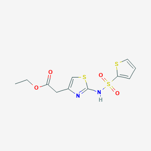 Ethyl {2-[(thiophen-2-ylsulfonyl)amino]-1,3-thiazol-4-yl}acetate