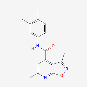 molecular formula C17H17N3O2 B10935045 N-(3,4-dimethylphenyl)-3,6-dimethyl[1,2]oxazolo[5,4-b]pyridine-4-carboxamide 