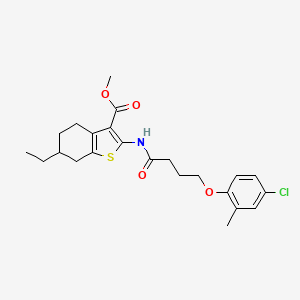 Methyl 2-{[4-(4-chloro-2-methylphenoxy)butanoyl]amino}-6-ethyl-4,5,6,7-tetrahydro-1-benzothiophene-3-carboxylate