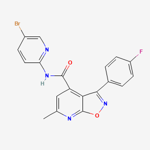 molecular formula C19H12BrFN4O2 B10935061 N-(5-bromopyridin-2-yl)-3-(4-fluorophenyl)-6-methyl[1,2]oxazolo[5,4-b]pyridine-4-carboxamide 