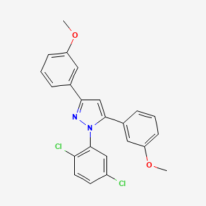 molecular formula C23H18Cl2N2O2 B10935066 1-(2,5-dichlorophenyl)-3,5-bis(3-methoxyphenyl)-1H-pyrazole 