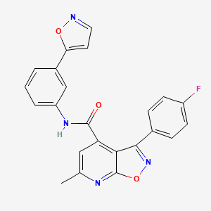 molecular formula C23H15FN4O3 B10935068 3-(4-fluorophenyl)-6-methyl-N-[3-(1,2-oxazol-5-yl)phenyl][1,2]oxazolo[5,4-b]pyridine-4-carboxamide 