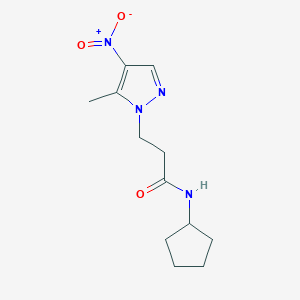 N-cyclopentyl-3-(5-methyl-4-nitro-1H-pyrazol-1-yl)propanamide