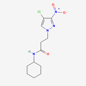 3-(4-chloro-3-nitro-1H-pyrazol-1-yl)-N-cyclohexylpropanamide