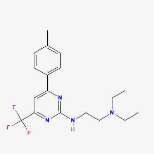 N,N-diethyl-N'-[4-(4-methylphenyl)-6-(trifluoromethyl)pyrimidin-2-yl]ethane-1,2-diamine