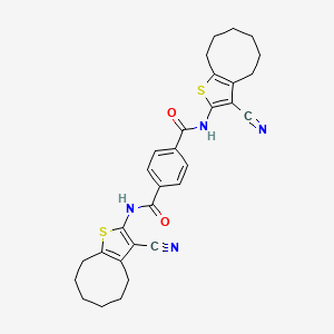 N,N'-bis(3-cyano-4,5,6,7,8,9-hexahydrocycloocta[b]thiophen-2-yl)benzene-1,4-dicarboxamide