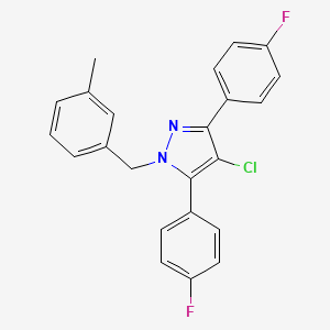 4-chloro-3,5-bis(4-fluorophenyl)-1-(3-methylbenzyl)-1H-pyrazole