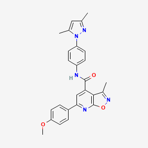 N-[4-(3,5-dimethyl-1H-pyrazol-1-yl)phenyl]-6-(4-methoxyphenyl)-3-methyl[1,2]oxazolo[5,4-b]pyridine-4-carboxamide