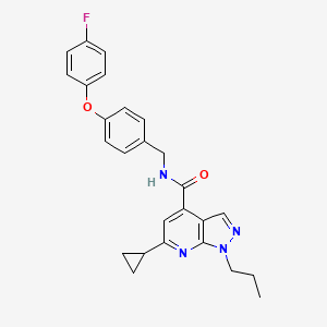 6-cyclopropyl-N-[4-(4-fluorophenoxy)benzyl]-1-propyl-1H-pyrazolo[3,4-b]pyridine-4-carboxamide